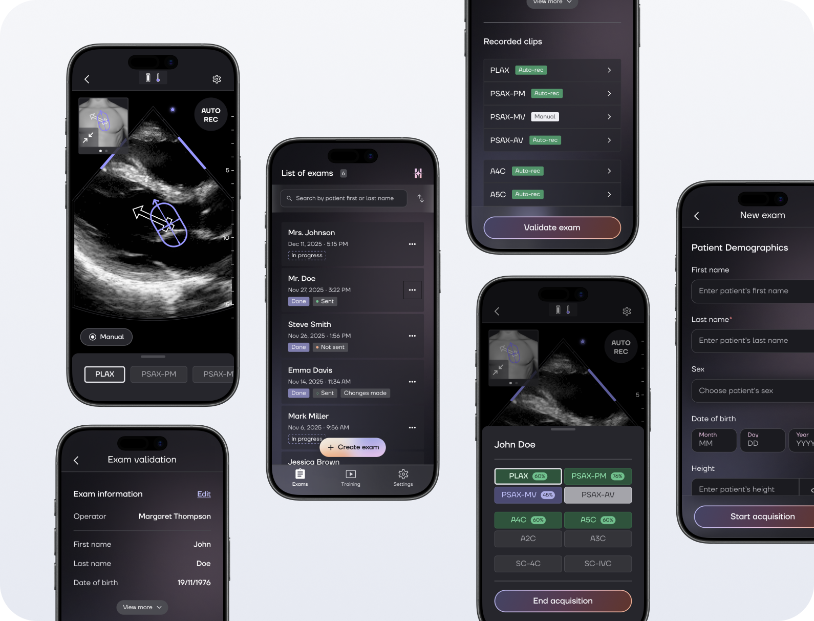 Aperçu de l'application HeartFocus au format mobile